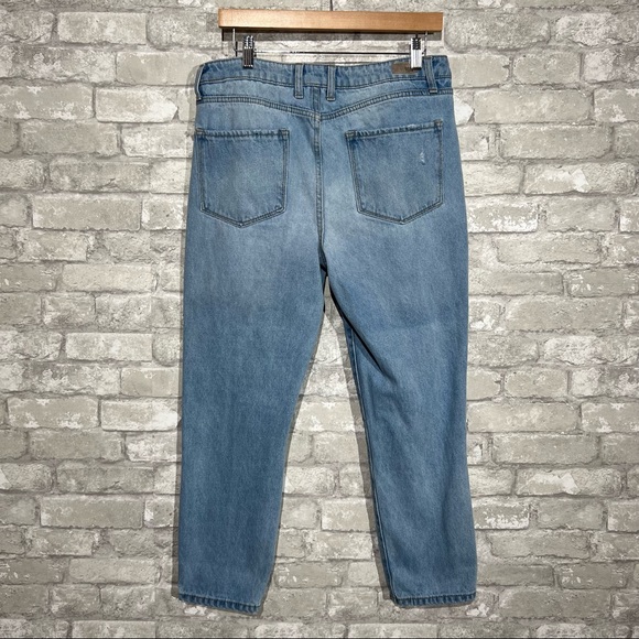 RSQ Jeans Womens 11/30 Soho Boyfriend Distressed Mom Jeans Button Fly Light Wash - Picture 2 of 9